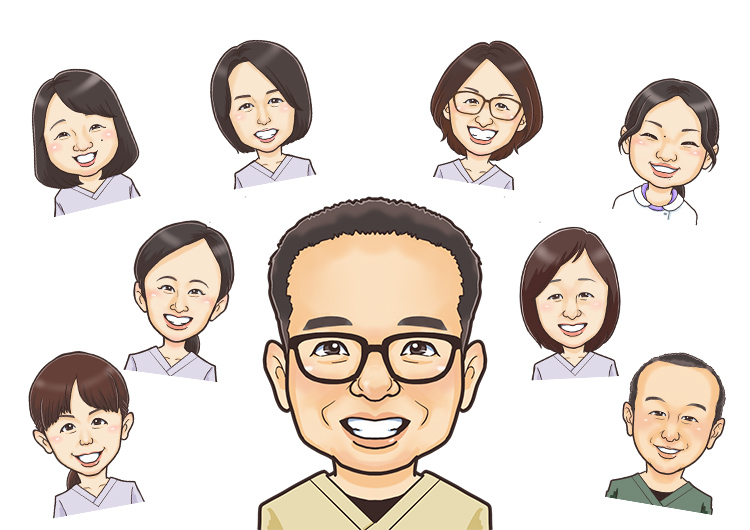 写真：先生似顔絵